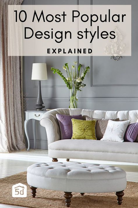 Styles Of Interior Design Cheat Sheets, Types Of Room Styles, Types Of House Design Styles, Popular Interior Design Styles, What Are The Different Interior Design Styles, List Of Home Decor Styles, Different House Decor Styles, Decor Types Interior Design, Home Interior Style Types