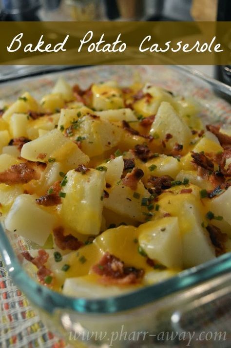 Baked Potato Casserole, Baked Potato Recipes, Potato Recipes Side Dishes, Potatoe Casserole Recipes, Recipes Side Dishes, Potato Side Dishes, Easy Casserole Recipes, Potato Casserole, Potato Dishes