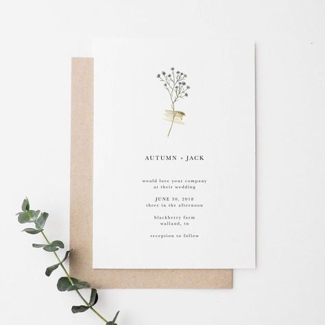 Wedding Invitation Floral, Simple Wedding Invitation, Minimal Wedding Invitation, 카드 디자인, Invitation Floral, Simple Invitation, בר מצווה, Etsy Wedding Invitations, Minimalist Wedding Invitations