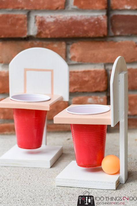 Championship Beer Pong (with or without beer) | 100 Things 2 Do Diy Beer Pong, Backyard Party Games, Diy Yard Games, Outdoor Wood Projects, Diy Beer, Wood Projects For Kids, Wood Projects For Beginners, Wood Games, Wood Projects That Sell