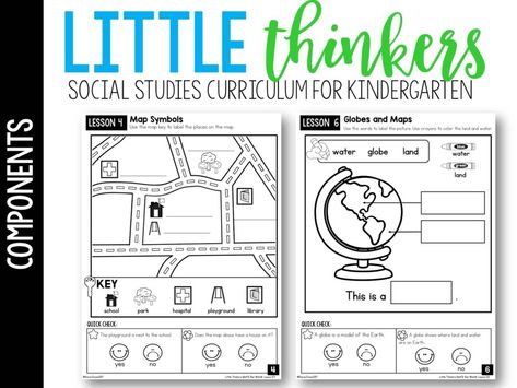 Units For Kindergarten, Kindergarten Social Studies Lessons, Social Studies Kindergarten, Teaching Maps, Preschool Social Studies, For Kindergarten, Social Studies Notebook, Social Studies Curriculum, Kindergarten Social Studies