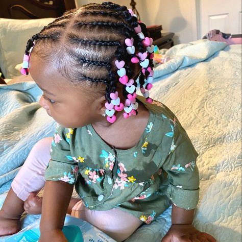 Braided Hairstyles For Infants, Mixed Infant Hairstyles, First Birthday Hairstyles, Braid Styles For Toddler Girls Black, Braids Toddler Girl, Baby Girl Braids Toddler Hair Black, Toddler Braided Hairstyles Black Baby Girls, Toddler Girl Braid Styles, Simple Toddler Braid Styles