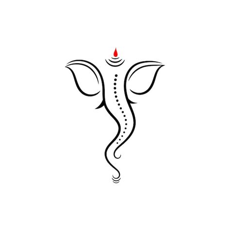 Lord ganesha symbol with tattoo design | Premium Vector #Freepik #vector #festival #traditional #symbol #lord Simple Ganesha Tattoo, Ganesh Logo Design, Lord Ganesha Tattoo Design, Ganesh Vector, Ganesha Symbol, Ganesha Vector, Gc Logo, Ganesha Design, Ganesh Design