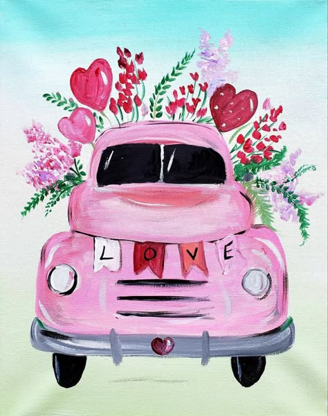 Valentines Theme Painting, Valentines Day Canvas Art, Valentine's Canvas Painting, Valentines Diy Painting, Valentine Paintings On Canvas Ideas, Valentine's Day Painting Ideas, Valentine’s Day Acrylic Painting, Valentines Acrylic Painting Ideas, Acrylic Valentine Paintings