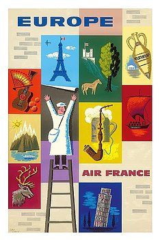 Vintage Airline Posters, Personalised Scrapbook, Aviation Posters, Vintage Airline, Travel Vintage, Airline Travel, Vintage Airlines, Vintage Travel Poster, Air France