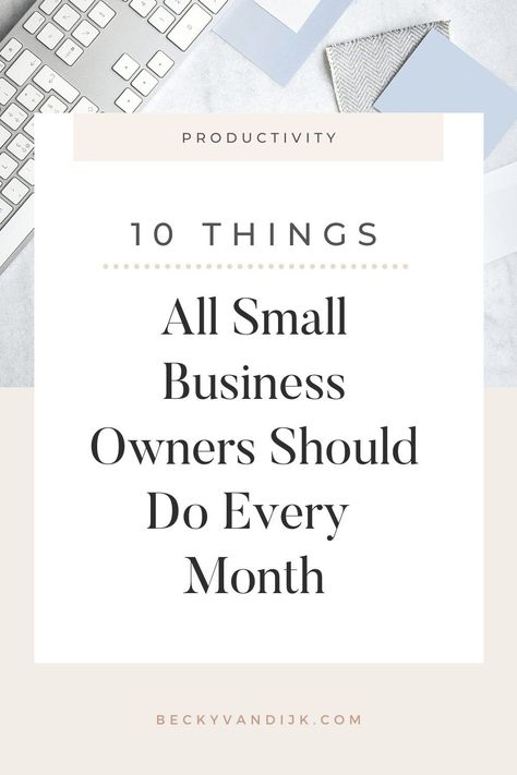 Small Business Marketing Creative, Monthly Checklist, Start Business, Small Business Bookkeeping, Startup Business Plan, Successful Business Tips, Business Checklist, Small Business Organization, Small Business Plan