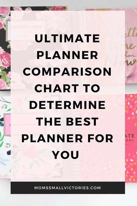 The Ultimate Planner Comparison To Help You Find Your Best Planner Best Planners For Moms, Day Designer Planner, Simplified Planner, Better Organization, Best Planner, Planner Review, Types Of Planners, Season Of Life, Mom Planner