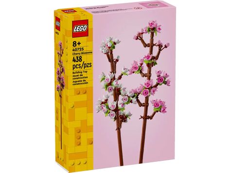 The LEGO® Cherry Blossoms set is a joyful celebration gift for kids and flower-loving adults and becomes spring-inspired floral decor once complete Birthday Needs, Construction Set Toys, Lego Flowers, Colorful Arrangements, Lego Collection, Vibrant Bouquet, Cherry Blossom Branch, Botanical Collection, Lego Creator