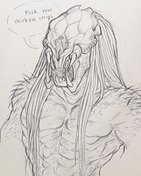 Feral Predator, Yautja Art, Predator Artwork, Predator Yautja, Predator Alien Art, Predator Movie, Aliens Vs Predator, Alien Artwork, Humanoid Creatures