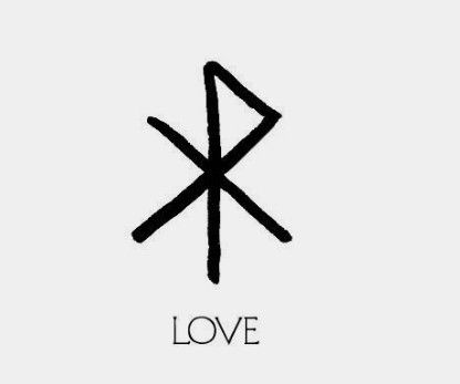 Love Rune Tattoo, Viking Symbol For Love, Runes Love, Funny Truth Or Dare, Love Rune, Rune Tattoo, Hand Doodles, Wiccan Spell Book, Small Hand Tattoos