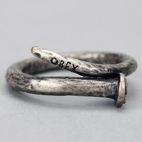 Obey Ring - for him Nail Ring, Men Jewelry, Men's Rings, Mens Fashion Trends, Men's Jewelry, Cute Jewelry, Ring Designs, Jewelry Inspiration, Silver Jewelry