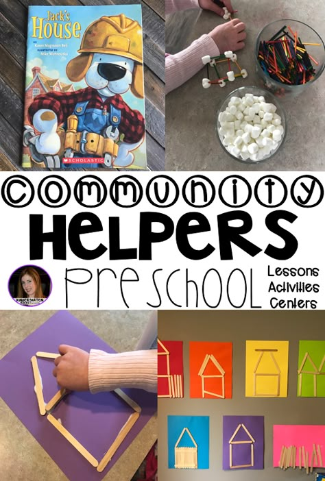 Are you looking for a fun hands-on community helper and fire safety themed unit that revolves around amazing stories and is appropriate for your preschool classroom? Then, you will love Community Themed Helper and Fire Safety Unit for Preschool. Construction Ideas. Preschool Community Helpers Activities, Community Helpers Art, Prek Community Helpers, Preschool Community Helpers Theme, Community Helpers Week, Fire Safety Unit, Community Helpers Preschool Crafts, Community Helper Lesson, Preschool Community Helpers