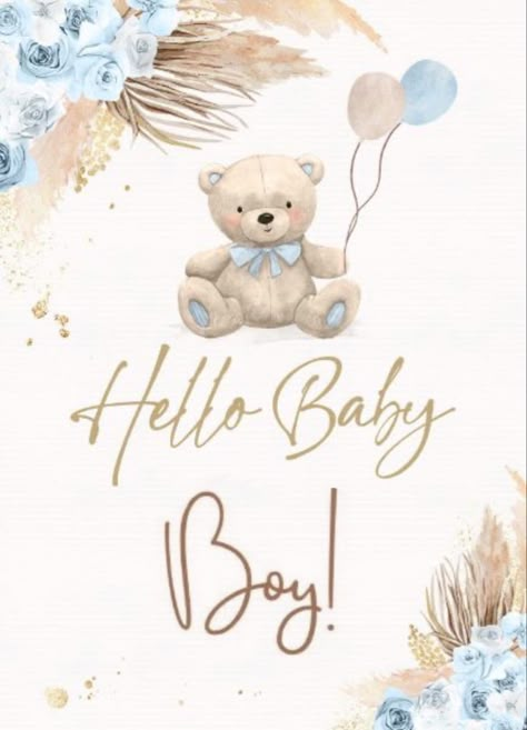 Hello baby boy Hello Baby Boy, Vom Avea Un Copil, Baby Boy Invitations, Idee Babyshower, Baby Print Art, Baby Boy Cards, Baby Art Projects, Baby Shower Invitaciones, Boy Cards