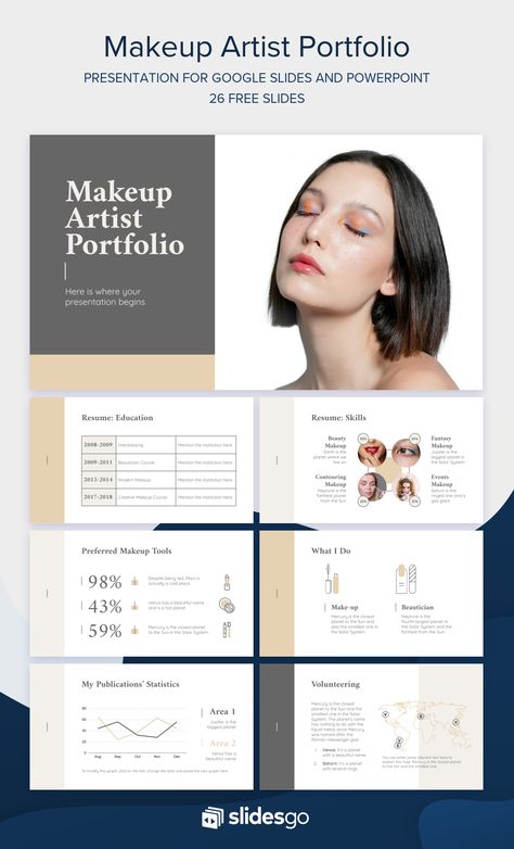 We've designed these beautiful slides that will tell everyone that your work as a makeup artist is top notch. Edit them in Google Slides & PowerPoint Portfolio Makeup Ideas, Mua Portfolio Ideas, Makeup Artist Instagram Bio Ideas, Makeup Artist Portfolio Ideas, Makeup Artist Profile, Makeup Portfolio Ideas, Mua Portfolio, Artist Portfolio Ideas, Makeup Career