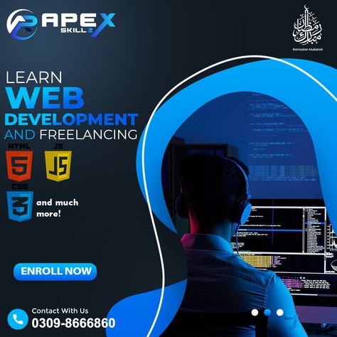 Web Development Poster Design, Web Development Programming, Coding Courses, Course Web, Web Development Course, Learn Web Development, Web Design Course, Social Media Branding Design, Media Branding