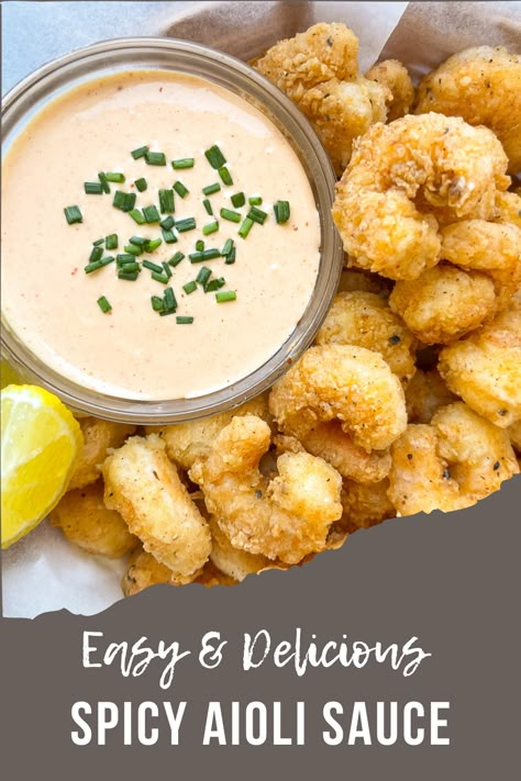 Seafood Aioli Dipping Sauces, Fish Sticks Dipping Sauce, Aoli Recipe Aioli Sauce For Salmon, Shrimp Taco Aioli, Dip For Calamari Sauce Recipes, Scallop Dipping Sauce, Sauce For Oysters Dipping, Sauce For Calamari Dipping, Calamari Dipping Sauce Aioli