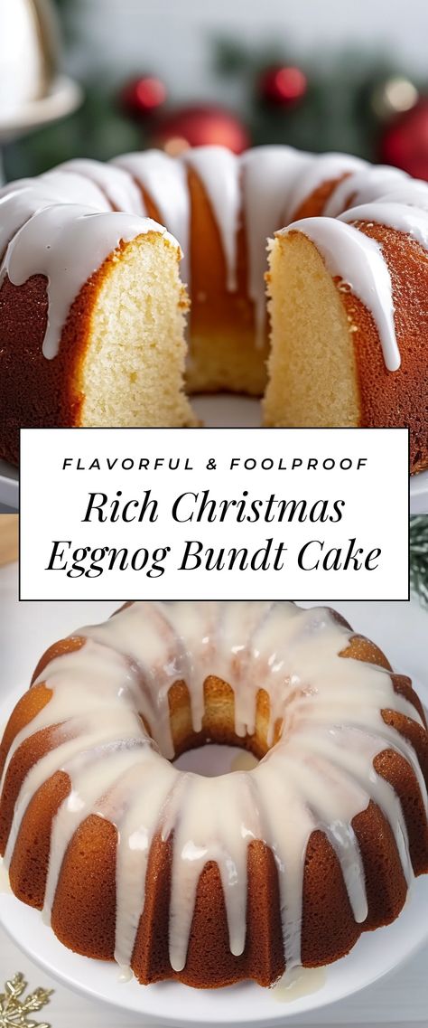 Image for Rich Christmas Eggnog Bundt Cake Pound Cake Recipes Bundt Pans, Best Bundt Cake Recipes Awesome, Moist Eggnog Bundt Cake, Baileys Bundt Cake Recipe, Christmas Bunt Cakes Recipes, Christmas Pound Cake Ideas, Xmas Bundt Cake, Holiday Pound Cake Recipes, 12 Cup Bundt Cake Recipe