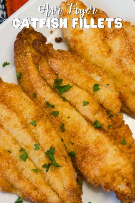 Air Fryer Catfish Fillets - Grace Like Rain Blog Catfish In Air Fryer Recipe, Air Fried Vegetable Recipes, Air Fryer Catfish, Air Fryer Xl Recipes, Stovetop Appetizers, Rockfish Recipes, Catfish Fillets, Fried Catfish Recipes, Air Fried Recipes