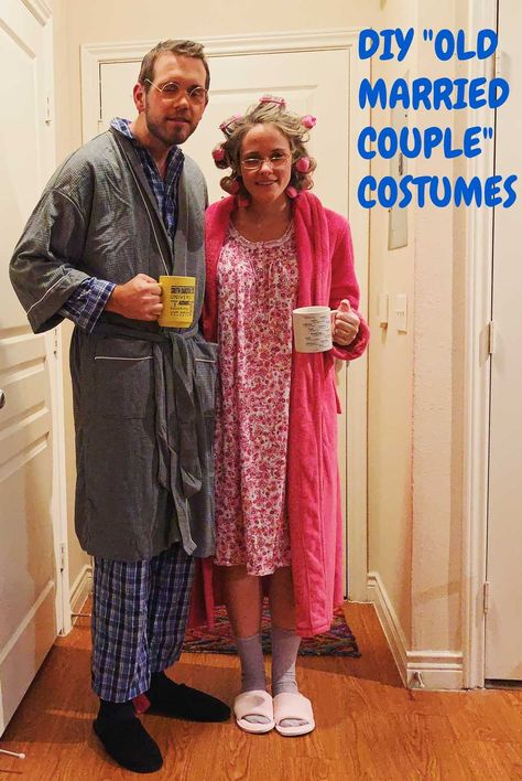 Easy Couple Halloween Costumes, Easy Couples Costumes, Meme Costume, Funny Couple Costumes, Diy Couples Costumes, Halloween Costumes College Girls, Old Married Couple, Couple Costumes, Cute Couple Halloween Costumes