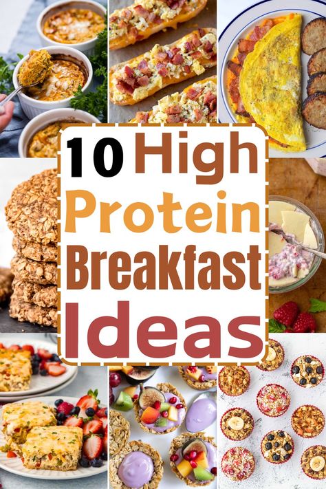 10 High Protein Breakfast Ideas Easy Protein Rich Breakfast, Easy Low Carb High Protein Breakfast, Healthy High Protein Breakfast Burrito, Healthy Energy Breakfast Ideas, Quick Breakfast Ideas Protein, Protein In The Morning, High Protein Baked Breakfast, Breakfast Ideas For Energy, Protein Heavy Breakfast Ideas