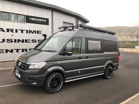 4x4 Camper Van, Custom Camper Vans, Sprinter Camper, Vw Crafter, Rock Sliders, Van Living, Rv Hacks, Van Design, All Terrain Tyres