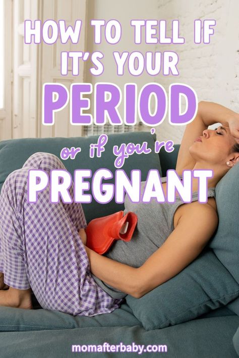 Sometimes the signs of your period or being pregnant can overlap with one another — making it hard to tell if you're menstruating or pregnant. Learn how to tell them apart, once and for all! How To Stop Period, 4 Weeks Pregnant, Finding Out Your Pregnant, First Week Of Pregnancy, Prepare For Birth, Am I Pregnant, Fertility Nutrition, Women Things, Emily Ratajkowski Style