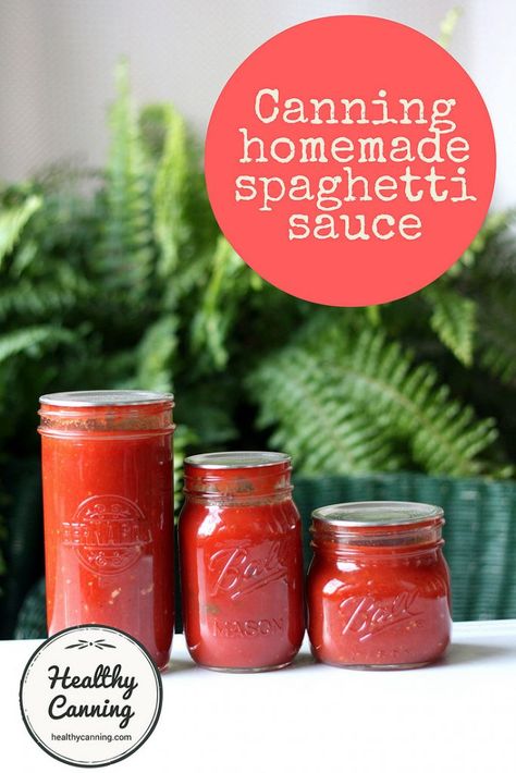 Canning homemade spaghetti sauces - Healthy Canning Canning Pasta Sauce, Canning Homemade Spaghetti Sauce, Spaghetti Sauces, Canning Guide, Canning For Beginners, Healthy Canning, Best Spaghetti Sauce, Canned Spaghetti Sauce, Baked Pasta Dishes