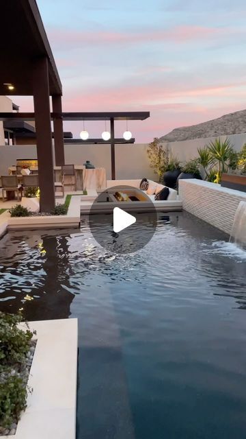 FOXTERRA Design | Landscape & Pool Design on Instagram: "These are the features that make up an ultra luxurious small backyard! Which feature is your favorite? 👇🏼
Comment “book” to connect with a designer today! 📩
#smallbackyard #smallpool #pooldesign #landscapedesign #luxuryhome #lasvegas #lasvegashomes #backyardtransformation #backyarddesign" Pool Fountains Waterfall, Foxterra Design, Las Vegas Homes, Pool Fountain, Backyard Retreat, Small Pool, Design Landscape, Pool Design, Pool Designs