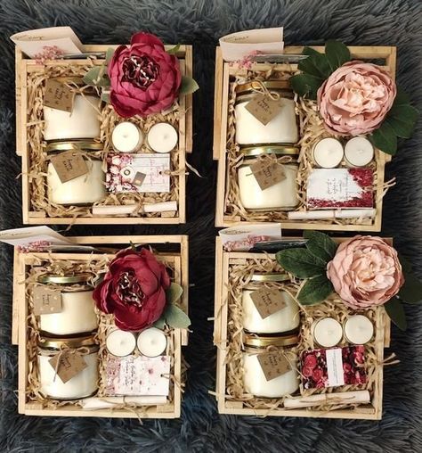 Candle Gift Hampers, Diwali Gift Box Ideas Diy, Diwali Box Ideas, Candle Gift Box Ideas Diy, Candle Hamper Gift Ideas, Diy Hamper Box Ideas, Diwali Gift Ideas Hampers Diy, Diwali Gift Box Ideas, Diwali Gifts Hampers