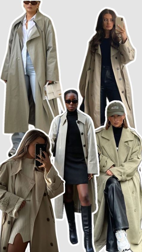 Looking stylish in trenchcoats!✨ #Fashion #TrenchCoatLove#StyleGoals #fashioninspiration #fashioninspo #autumnoutfit #autumnlookbook #falloutfitideas #trenchcoat #2023style Create Collage, New Outfits, Cut Out, Fashion Outfits