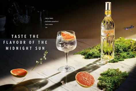 Brown-Forman "Finlandia flavours" by Wieden & Kennedy Gin Garden, Reyka Vodka, Pernod Ricard, Creative Advertising Campaign, Flower Stencil, Tonic Water, Food Ads, Midnight Sun, The Midnight