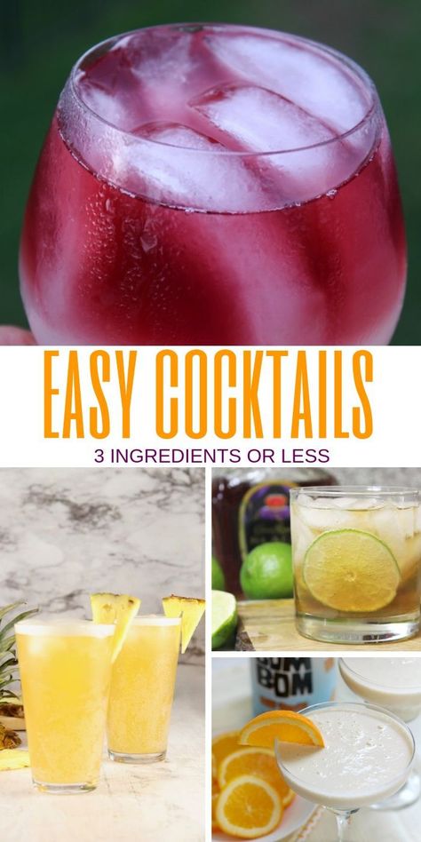 Easy Cocktails For Party, Quick And Easy Alcoholic Drinks, Refreshing Alcoholic Drinks Easy, Easy Cheap Cocktails, Cocktails Vodka Easy, Easy Bar Drinks To Order, Two Ingredient Drinks Alcohol, Easy Refreshing Summer Drinks Alcohol, Drink Of The Day Cocktails