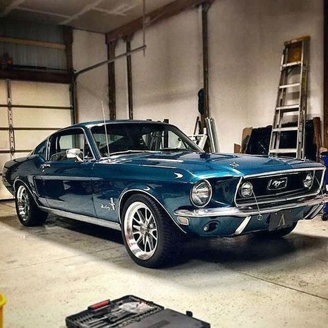 Old Mustang, 67 Ford Mustang, Mobil Mustang, Blue Mustang, 1968 Mustang, Ford Mustang Fastback, Classic Mustang, Mustang Fastback, Ford Classic Cars