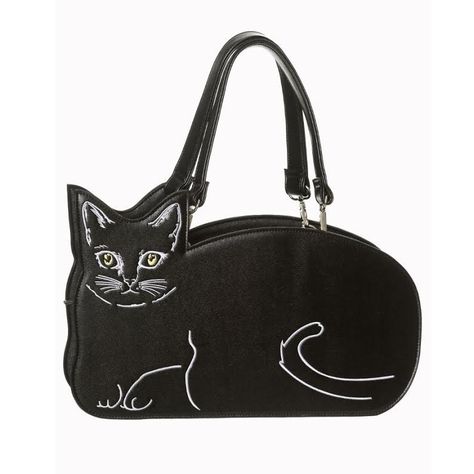 Cat Handbags, Creepy Cat, Cat Purse, Black Kitty, Cat Things, Cat Fashion, What In My Bag, Cat Bag, Colorful Bags