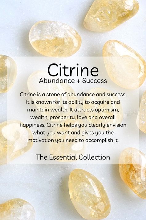 Citrine Stone Meaning, Citrine Crystal Meaning, Citrine Properties, Citrine Meaning, Best Healing Crystals, Crystal Plate, Smoky Citrine, Crystal Healing Chart, Tumbled Crystals