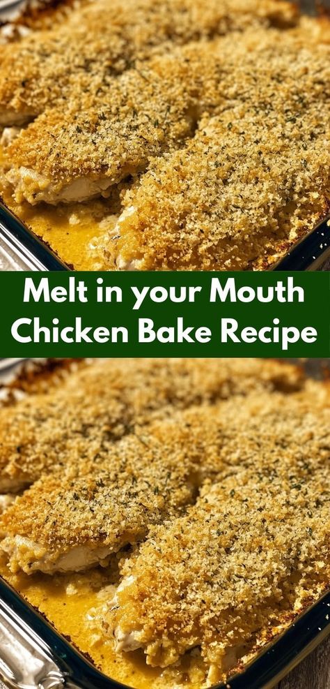 Looking for quick dinner ideas? This Melt in Your Mouth Chicken Bake is super easy to prepare and packed with delicious flavors. It’s a delightful casserole that will please everyone at the dinner table. Chicken Stuffing Bake, Creamy Chicken Bake, Stuffing Bake, Chicken Bake Recipe, Melt In Your Mouth Chicken, Mouth Chicken, Chicken Stuffing, Yummy Casserole Recipes, Chicken Bake