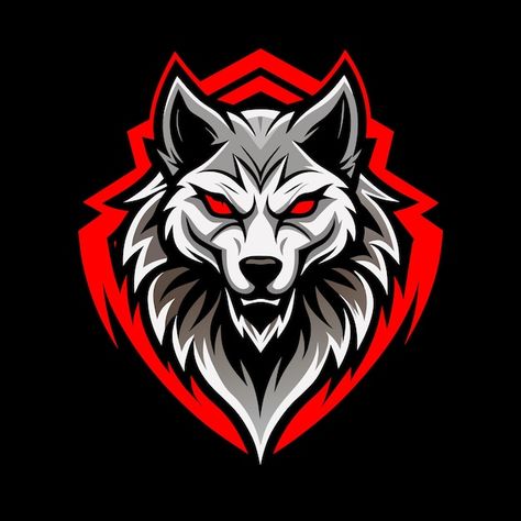 Wolf gaming logo red and black | Premium Vector #Freepik #vector Wolf Gaming Logo, Wolf Vector, Restaurant Floor Plan, Basketball Background, Create Logo Design, Wolf Logo, Ramadan Kareem Vector, Mascot Logos, Wolf Images