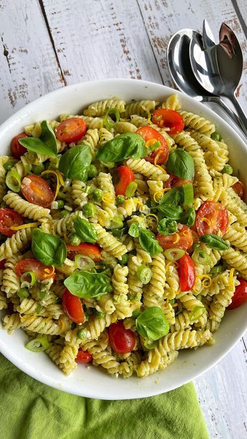 Spring Pesto Pasta, Zesty Pasta Salad, Mixed Berry Crisp, Easter Dinner Ideas, Easy Pesto Pasta, Vj Cooks, Pesto Dip, Slow Roast Lamb, Spiral Pasta