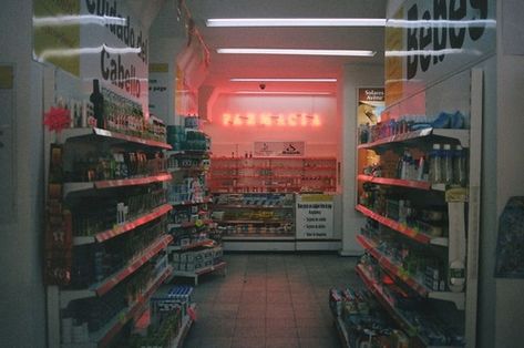 grunge, aesthetic, and neon image Yuumei Art, Liminal Spaces, Retro Aesthetic, Gas Station, Mexico City, Overwatch, Small Town, Small Towns, Grocery Store