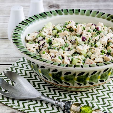 Tarragon Chicken Salad – Kalyn's Kitchen Kaylyns Kitchen, Chicken Tarragon, Recipes For Meat Lovers, Tasty Chicken Recipes, Tarragon Chicken Salad, Low Glycemic Recipes, Keto Whole 30, Low Carb Salads, Tarragon Chicken