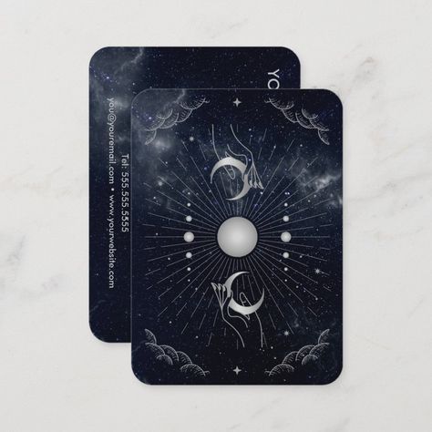 Hands with Moons Cosmos Astrology Tarot Business Card Astrology Business Card, Tarot Business Cards, Milky Way Background, Tarot Business, Buisness Cards, Visit Card, Spiritual Business, School Supplies Shopping, Astrology Tarot