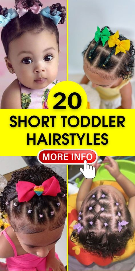 Check out our latest short toddler hairstyles, perfect for parents seeking easy and cute options. These styles are ideal for toddlers with black or curly hair, and the addition of bangs can create a charming look for your little boy or girl. Hảir Style For Toddler Girl, Little Mixed Girl Hairstyles Easy Simple Curly, Toddler Box Braids For Kids Natural Hair, Mixed Infant Hairstyles, Toddler Hairstyles Girl Short Curly Hair, Baby Hairstyles Short Hair Black Kids, Hairstyles For Curly Hair Toddler Girl, Toddler Girl Hairstyles Mixed Hair, Short Curly Baby Hairstyles