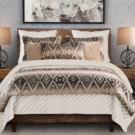 Aztec Comforter, Aztec Bedding, Western Bedrooms, Lodge Bedding, Western Bedroom Decor, Western Bedroom, Southwest Decor, Western Home, Lodge Style