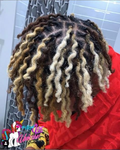 Dreads With Colored Tips Men, Color Dreads Men, Dread Hair Colors For Men, Messy Locs Men, Dyed Locks Men, Ombre Dreads Men, Dreadlock Dye Ideas Men, Ombre Locs Men, Two Tone Dreads