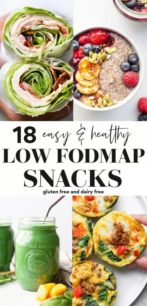 Looking for low fodmap recipes? These delicious and healthy on the go low fodmap snacks are clean eating friendly, easy, gluten free, dairy free, and there are many that are high protein and vegan. These ideas will inspire you to dig into low fodmap eating! Fodmap Lunch, Fodmap Recipes Dinner, Low Fodmap Recipes Dinner, Fodmap Meal Plan, Fodmap Friendly Recipes, Low Fodmap Snacks, Fodmap Snacks, Low Fodmap Diet Recipes, Fodmap Diet Recipes