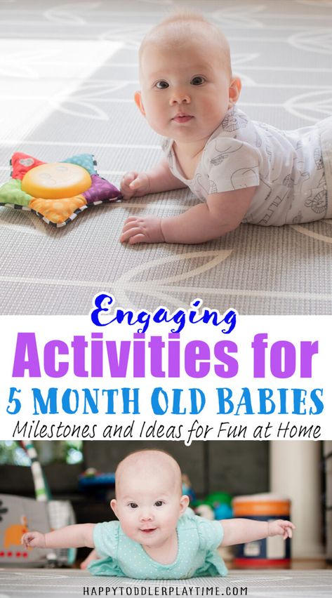 Engaging Activities for 5-Month-Olds: Milestones and Ideas for Fun at Home - Happy Toddler Playtime Activities For 5 Month Old, 8 Month Old Activities, 3 Month Old Activities, 6 Month Baby Activities, Activities For Infants, 5 Month Old Baby, Baby Development Activities, 5 Month Old, Development Milestones