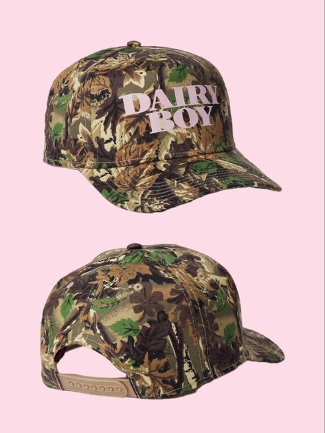 Dairy Boy Hat, Dairy Boy, Paige Lorenze, Camo Trucker Hat, 2024 Wishlist, Sorority Merch, Boots Outfits, Happy Cow, Camo Hat