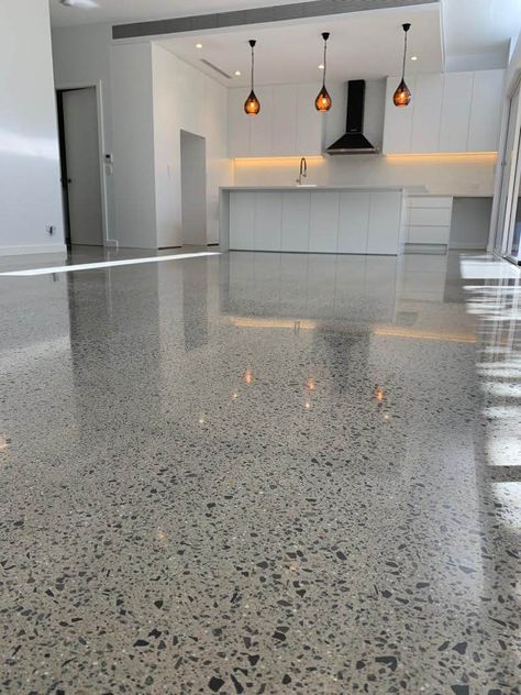 Polished Concrete Floors Sydney | Concretech One Polished Concrete Kitchen, Concrete Floors In House, Concrete Countertops Over Laminate, Concrete Countertops Kitchen Diy, Countertops Wood, Concrete Countertops Colors, Concrete Countertops Bathroom, Countertops Diy, Polished Concrete Floors