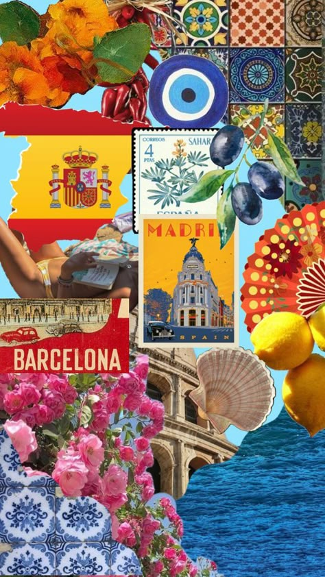 Check out frippe999's Shuffles #spain#insp#picture Cultural Exhibition, Summer Wallpaper Phone, Spain Vibes, Wallpaper Country, Spain Aesthetics, Spain Spring, Spain Aesthetic, Spain Culture, Travel Collage