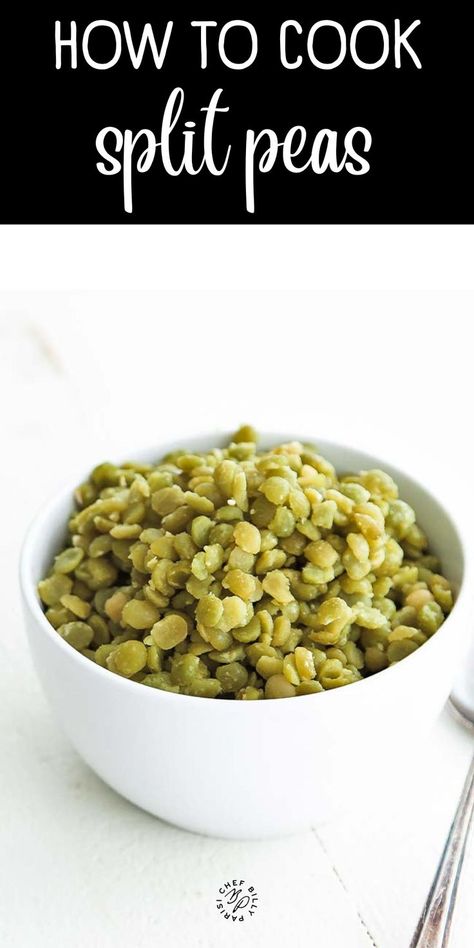 Learn how to cook split peas using these fool-proof procedures that can be used in any soup, salad, or side dish recipe. These peas are tasty, tender, and cooked to perfection. There are so many different delicious vegetables to cook within the legume family to include in your diet. My personal favorites are my Ultimate Chili Recipe or Green Beans Potato and Ham Stew. What To Do With Split Peas, Healthy Split Pea Recipes, Green Split Peas Recipes Vegan, Split Green Peas Recipes, Green Split Peas Recipes Vegetarian, Dry Split Pea Recipes, Split Pea Side Dish, Recipes For Split Peas, Dried Split Peas Recipes